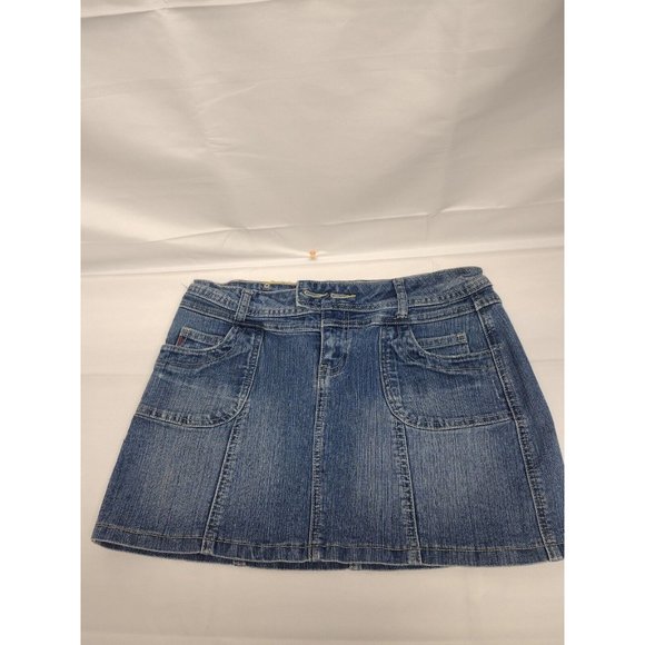 HWY Denim Size 5Denim Mini Skirt Distressed Light Wash - Picture 1 of 6